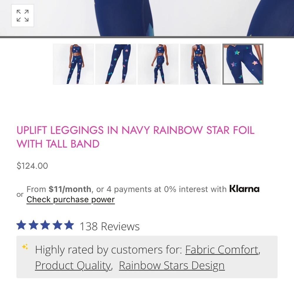 Terez Blue Star Leggings - Picture 3 of 8